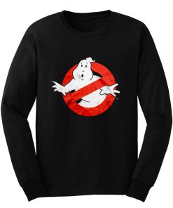 Ghostbusters Distressed Logo vintage maglia Uomo Ufficiale Long Sleeve