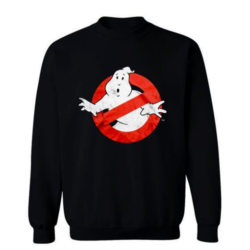 Ghostbusters Distressed Logo vintage maglia Uomo Ufficiale Sweatshirt