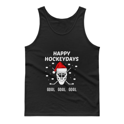Happy Hockeydays Christmas Hockey Tank Top