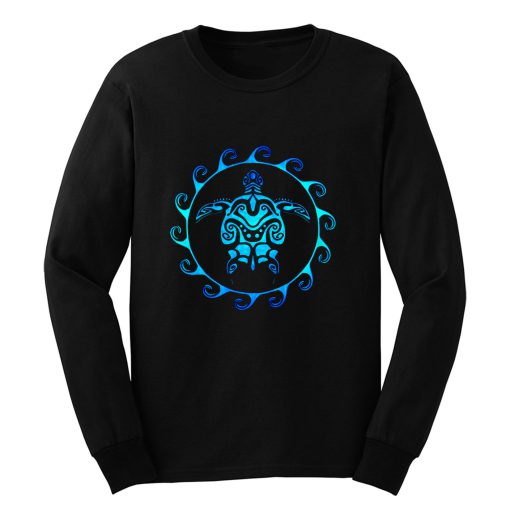 Hawaiian Tribal Maori Sun Sea Turtle Long Sleeve