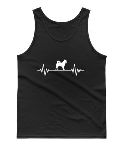 Heart Beat Rate Pulse Alaskan Malamute Dog Walking Tank Top