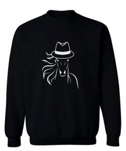 Horse With Fedora Hat Sweatshirt