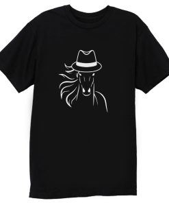 Horse With Fedora Hat T Shirt