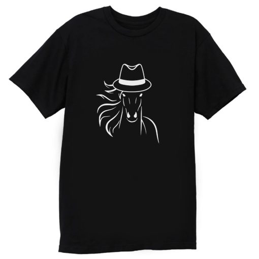 Horse With Fedora Hat T Shirt