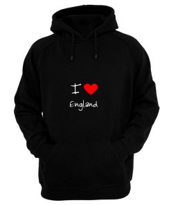 I Love Heart England Hoodie