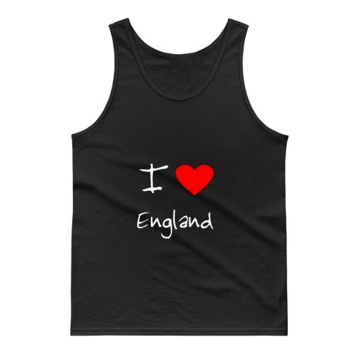 I Love Heart England Tank Top