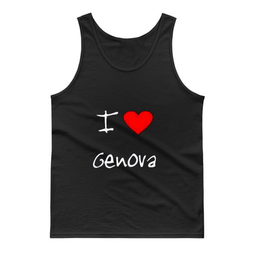 I Love Heart Genova Tank Top