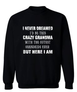 I Never Dreamed Id Be This Crazy Grandma with The Cutest Grandkids Ever But Here I Am Sweatshirt