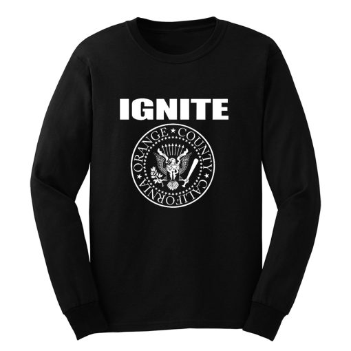 IGNITE PRESIDENT BLACK HARDCORE ORANGE COUNTY CALIFORNIA Long Sleeve