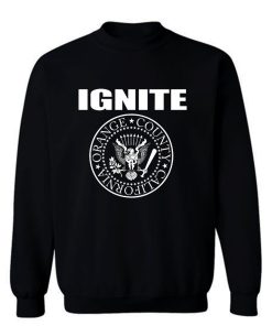 IGNITE PRESIDENT BLACK HARDCORE ORANGE COUNTY CALIFORNIA Sweatshirt