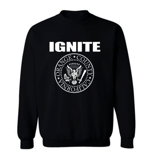 IGNITE PRESIDENT BLACK HARDCORE ORANGE COUNTY CALIFORNIA Sweatshirt