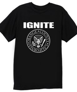 IGNITE PRESIDENT BLACK HARDCORE ORANGE COUNTY CALIFORNIA T Shirt