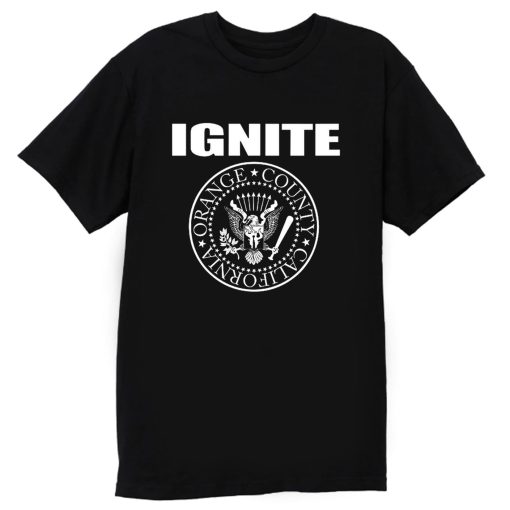 IGNITE PRESIDENT BLACK HARDCORE ORANGE COUNTY CALIFORNIA T Shirt