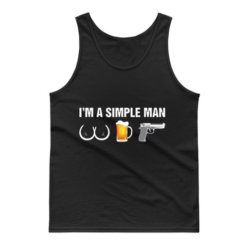 Im A Simple Man Pew NRA Gun Rights Tank Top