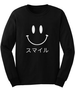 Japanese Smiley Smiley Face Minimal Long Sleeve