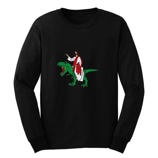 Jesus on Dinosaur Long Sleeve