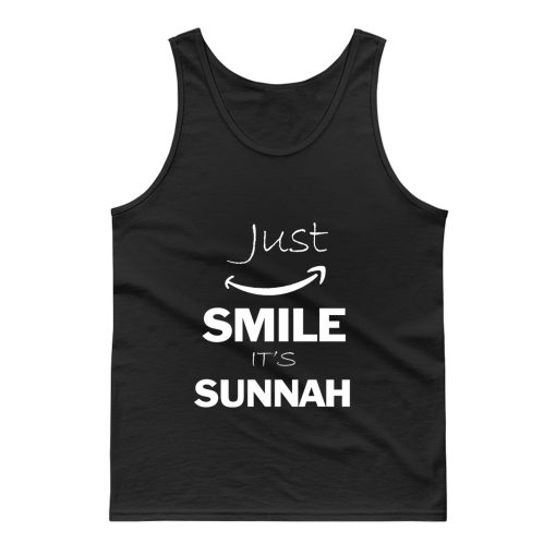 Just Smile Its Sunnah Arabic Islam Muslim Tank Top