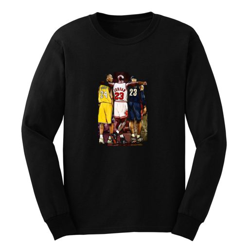 Kobe Bryant Michael Jordan Lebron James Basketball Fan Long Sleeve