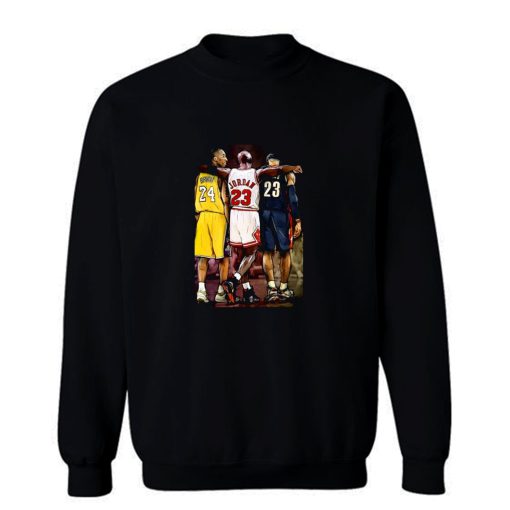 Kobe Bryant Michael Jordan Lebron James Basketball Fan Sweatshirt