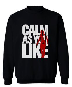 Liverpool FC Custom Calm As You Like White Red Sweatshirt