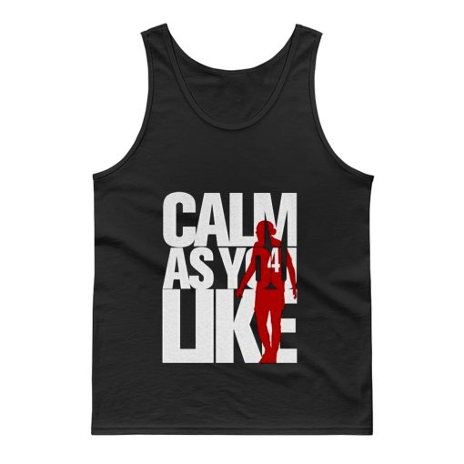 Liverpool FC Custom Calm As You Like White Red Tank Top