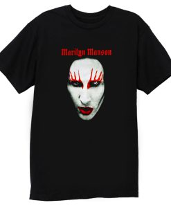 MARILYN MANSON Big Face Red Lips Gothic T Shirt