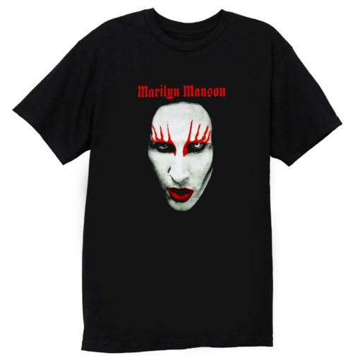 MARILYN MANSON Big Face Red Lips Gothic T Shirt