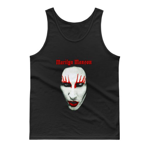 MARILYN MANSON Big Face Red Lips Gothic Tank Top