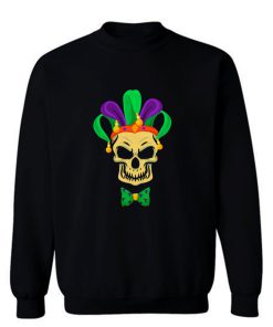 Mardi Gras Skull Party Carnival Festival Mask Sweatshirt