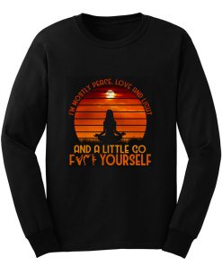 Mostly Peace Love And Light Yoga Long Sleeve