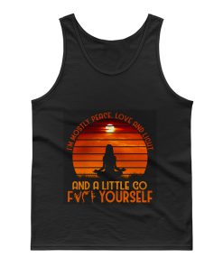 Mostly Peace Love And Light Yoga Tank Top