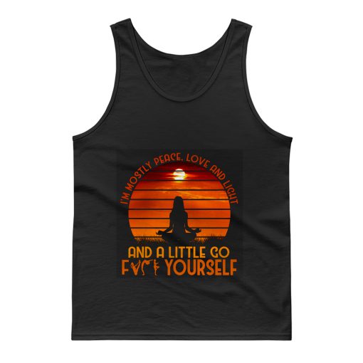 Mostly Peace Love And Light Yoga Tank Top