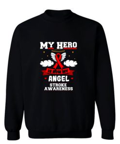 My Hero Is Now My Angel Red Ribbon Awareness Sweatshirt