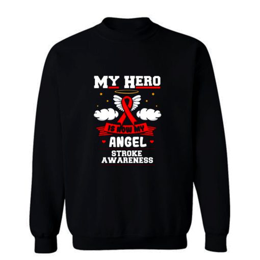 My Hero Is Now My Angel Red Ribbon Awareness Sweatshirt