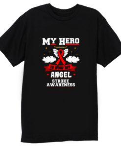 My Hero Is Now My Angel Red Ribbon Awareness T Shirt