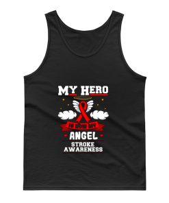 My Hero Is Now My Angel Red Ribbon Awareness Tank Top