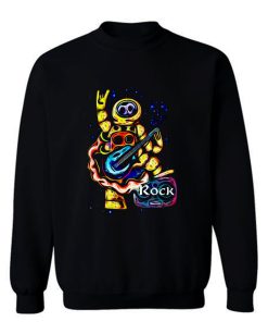 NASA Spaceman Rock Metal Horns Sweatshirt