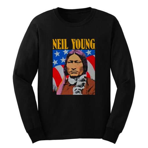 Neil Young Old Concert Tour Logo Music Legend Long Sleeve