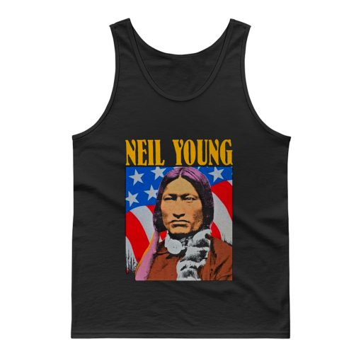 Neil Young Old Concert Tour Logo Music Legend Tank Top