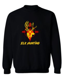 New Mexico State Flag Elk Hunting Sweatshirt
