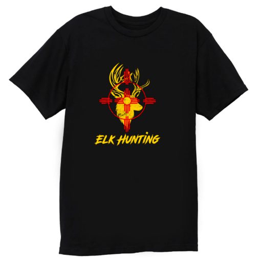 New Mexico State Flag Elk Hunting T Shirt