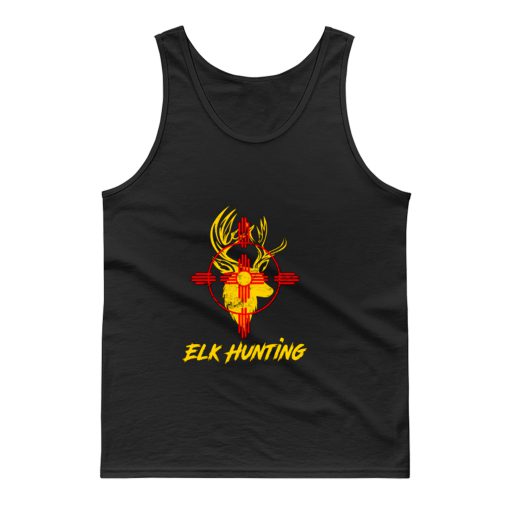 New Mexico State Flag Elk Hunting Tank Top