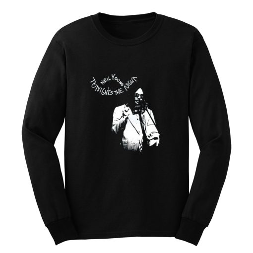 New Neil Young Tonights The Night Album Cover Mens Black Long Sleeve