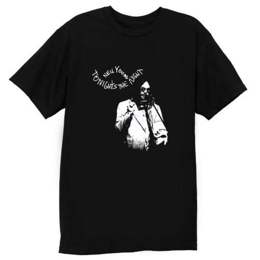 New Neil Young Tonights The Night Album Cover Mens Black T Shirt