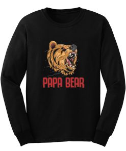 Papa Bear Honey BearGift For Dad Daddy Long Sleeve