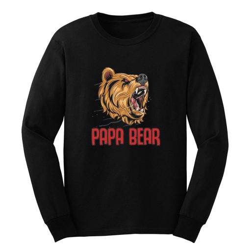 Papa Bear Honey BearGift For Dad Daddy Long Sleeve