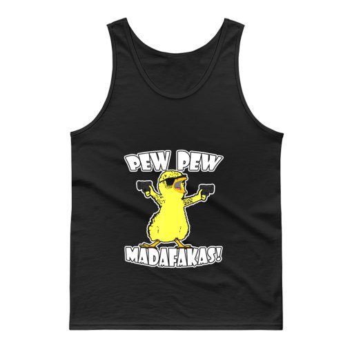 Pew Pew Madafakas Crazy Chick Funny Graphic Tank Top