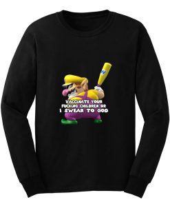 Pro Vaccination Mario Baseball Long Sleeve