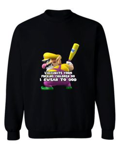 Pro Vaccination Mario Baseball Sweatshirt