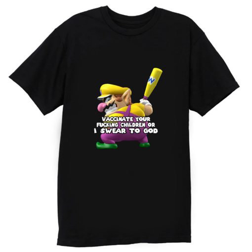 Pro Vaccination Mario Baseball T Shirt
